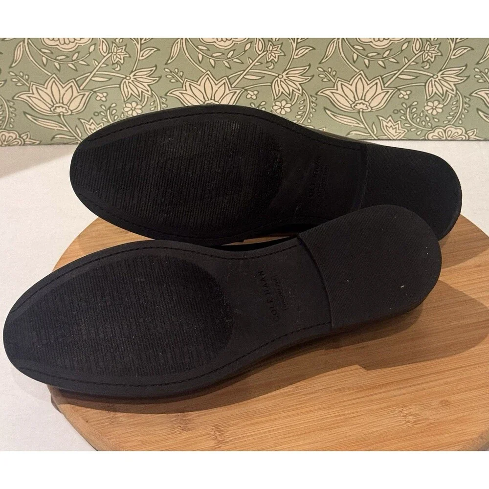 Cole Haan Haverhill Penny Loafers Women's 10B Black Patent Shoes Classy Comfort